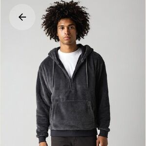 Vans Gray Sweatshirt‎ Cozy Fleece 3/4 Zip Hoodie